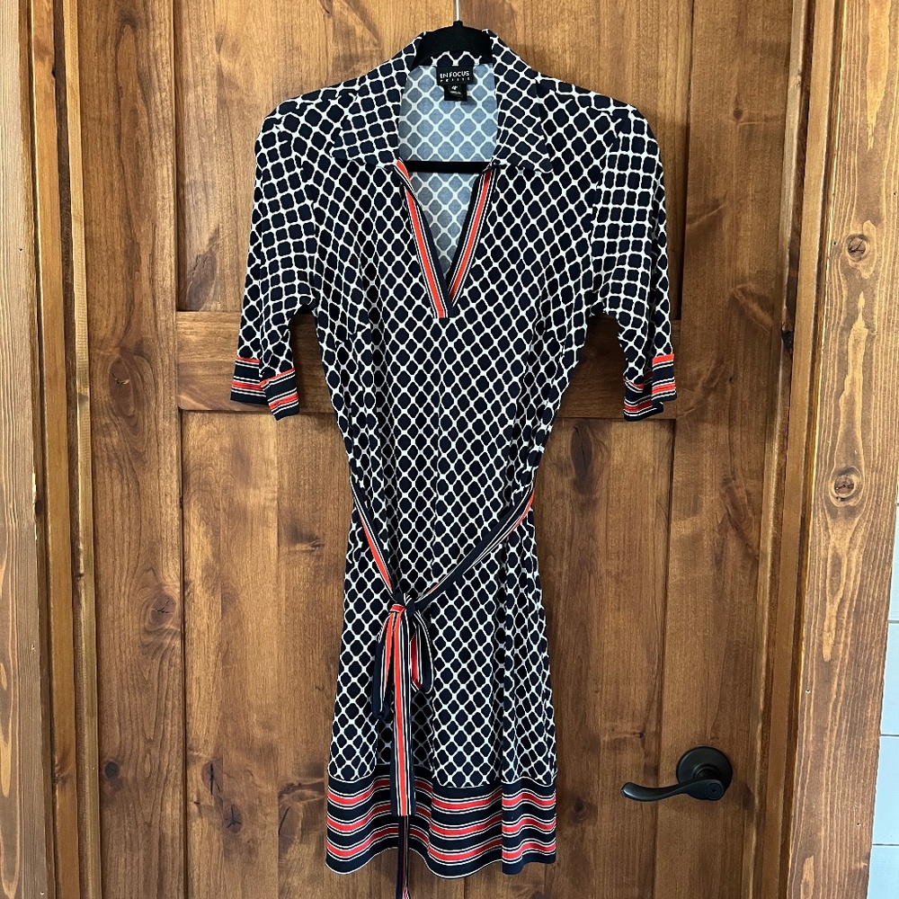Navy/Red En Focus Dress 4P